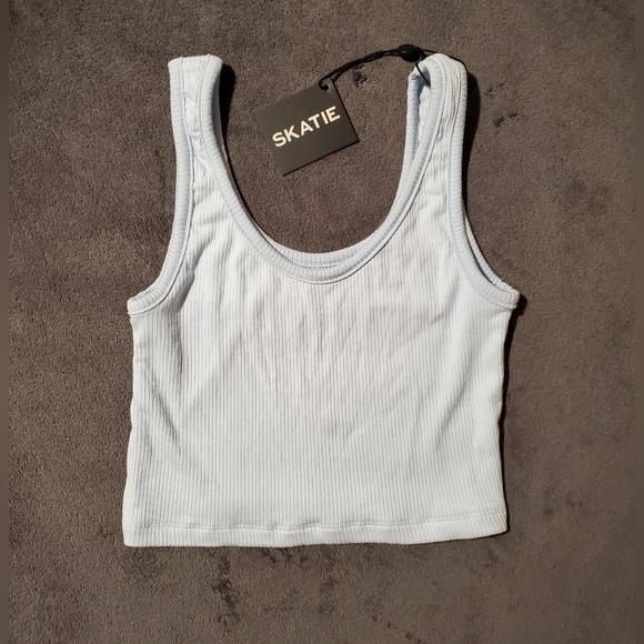 Skatie Tops - NWT Skatie 'Stephanie Tank' top size P (petite), Baby Blue